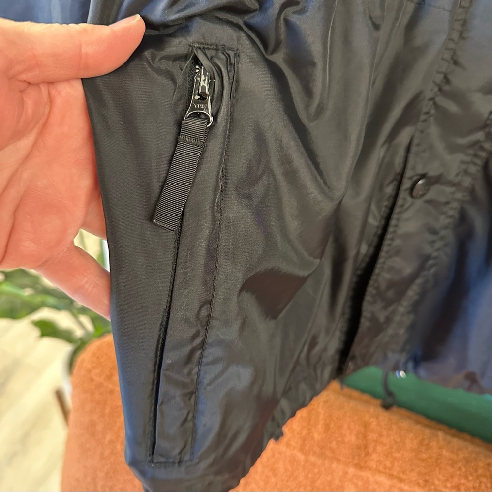 Helly Hansen Packable Black Jacket with Blue Hood - image 4